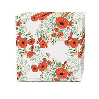 Napkin Set of 4, 100% Cotton, 20x20", Summer Floral Design