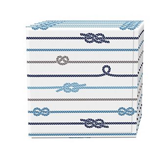 Napkin Set of 4, 100% Cotton, 20x20", Nautical Rope Knot Stripe