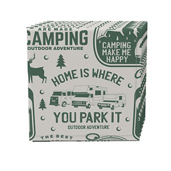 Napkin Set of 4, 100% Cotton, 20x20", RV Camping Life