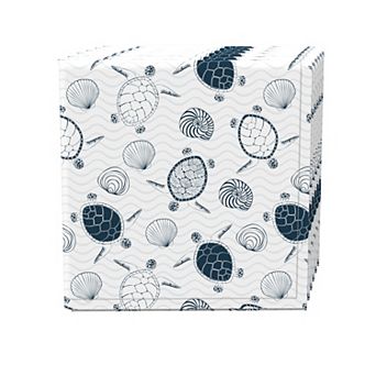 Napkin Set of 4, 100% Cotton, 20x20", Underwater Wildlife