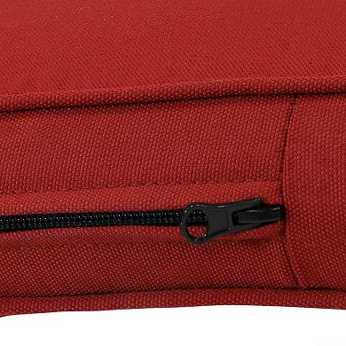 Sunnydaze Olefin Chaise Lounge Indoor and Outdoor Chair Cushion - Red