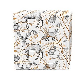 Napkin Set of 4, 100% Cotton, 20x20", Woodland Wildlife