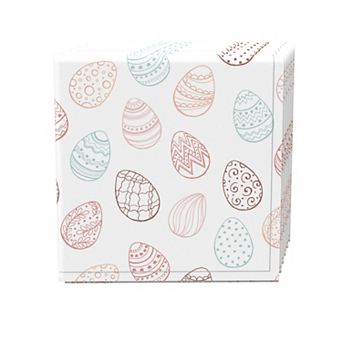Napkin Set of 4, 100% Cotton, 20x20", Watercolor Decorative Easter Eggs