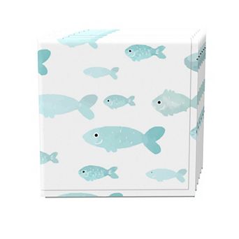 Napkin Set of 4, 100% Cotton, 20x20", Underwater Fish