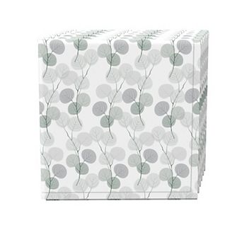 Napkin Set of 4, 100% Cotton, 20x20", Monochrome Branches