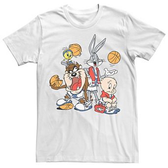 Men's Looney Tunes Tasmanian Bugs Tweety And Porky Tee