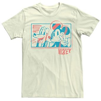Disney's Mickey Mouse Pluto And Mickey Men's Tee
