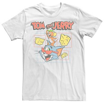 Men's Tom And Jerry With Glasses And Cheese Tee
