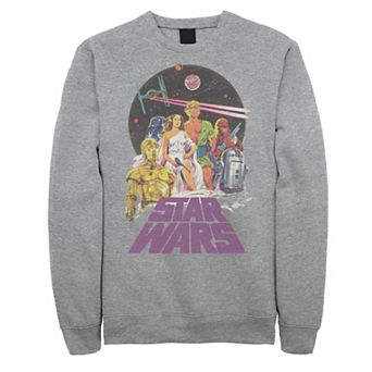 Big & Tall Star Wars Group Shot Battle Logo Sweatshirt