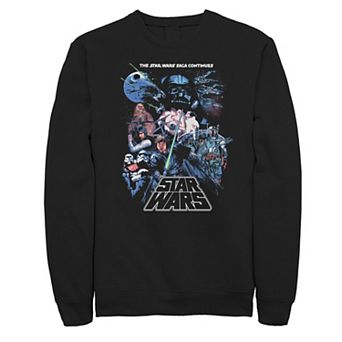Big & Tall Star Wars The Saga Continues Group Shot Sweatshirt