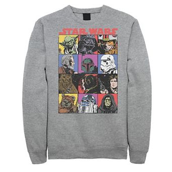 Big & Tall Star Wars Comic Strip Cartoon Group Sweatshirt