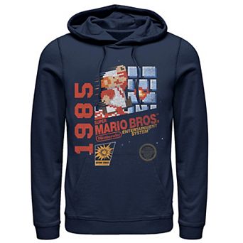 Men's Nintendo Super Mario 1985 Retro Cover Hoodie