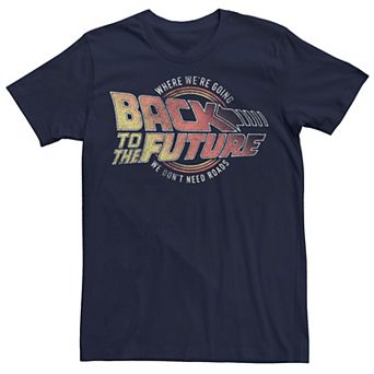 Men's Back To The Future Distressed Roads Logo Tee