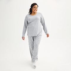 Women's Croft & Barrow® Pajamas: Fleece Sleep henley Sleep Top, Pants &  Socks PJ Set