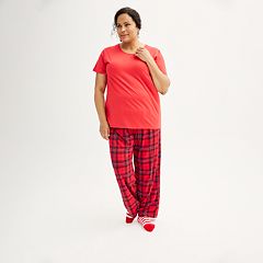 Plus Size Croft & Barrow® Micro Fleece Long Sleeve Pajama Top & Pajama  Pants Set