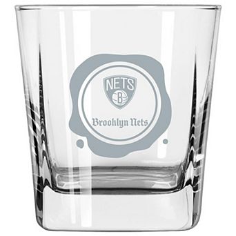 Brooklyn Nets 14oz. Frost Stamp Old Fashioned Glass