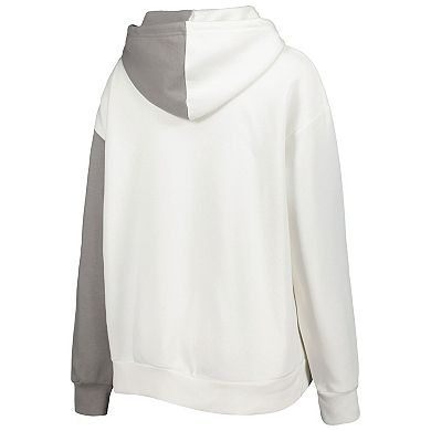 Women's Gameday Couture Gray/White Wisconsin Badgers Split Pullover Hoodie