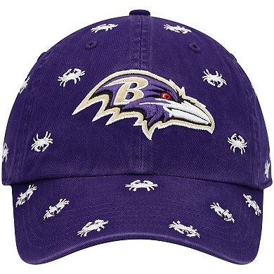 Women's '47 Purple Baltimore Ravens Confetti Clean Up Adjustable Hat