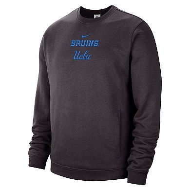 Men's Nike Charcoal UCLA Bruins Campus Block Club Pullover Sweatshirt