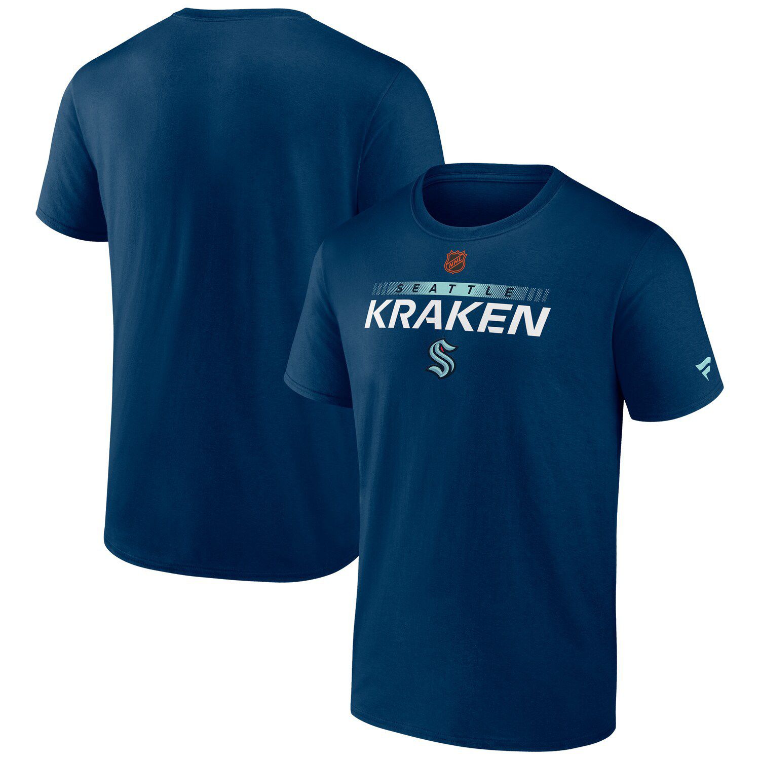 Seattle Kraken Navy Mens Fan T-Shirt - 47 Brand, Large, 100% Cotton