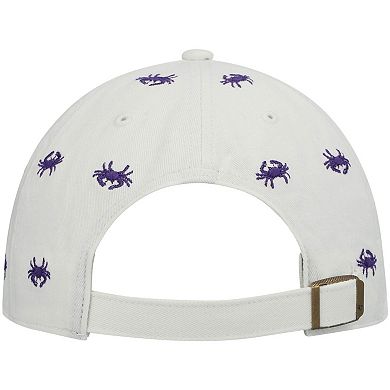 Women's '47 White Baltimore Ravens Confetti Clean Up Adjustable Hat