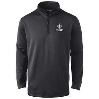 Men's Dunbrooke Black New Orleans Saints All-Star Tech Quarter-Zip Top