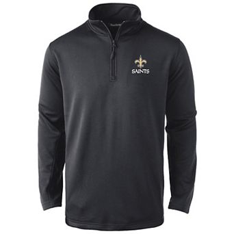 Men's Dunbrooke Black New Orleans Saints All-Star Tech Quarter-Zip Top