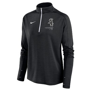 Women's Nike Black Chicago White Sox Pacer Quarter-Zip Top