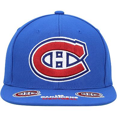 Men's Mitchell & Ness Blue Montreal Canadiens Vintage Hat Trick Snapback Hat