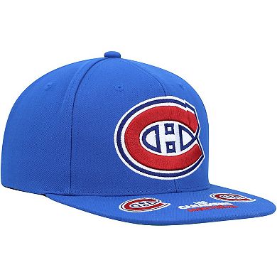 Men's Mitchell & Ness Blue Montreal Canadiens Vintage Hat Trick Snapback Hat