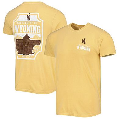 Men's Gold Wyoming Cowboys Logo Campus Icon T-Shirt