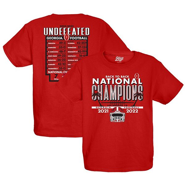 47 Brand UGA 2022 National Championship Victory Playoff Short Sleeve T-Shirt