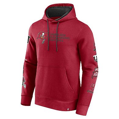 Men's Fanatics Branded Red Tampa Bay Buccaneers Extra Innings Pullover Hoodie