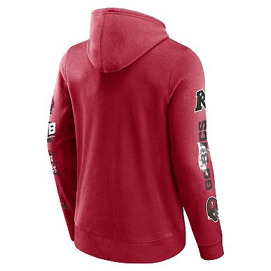 Men's Fanatics Branded Red Tampa Bay Buccaneers Extra Innings Pullover Hoodie