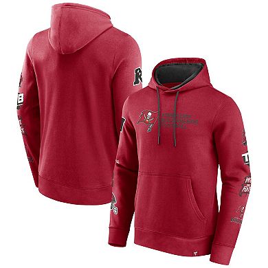 Men's Fanatics Branded Red Tampa Bay Buccaneers Extra Innings Pullover Hoodie