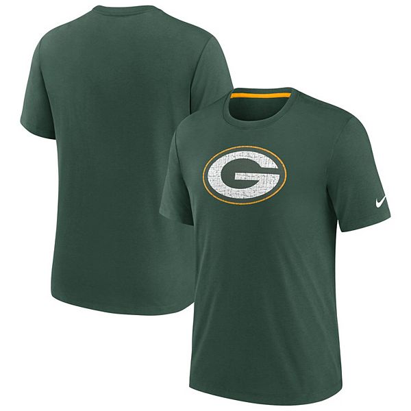 Men's Nike Green Green Bay Packers Rewind Playback Logo Tri-Blend T-Shirt