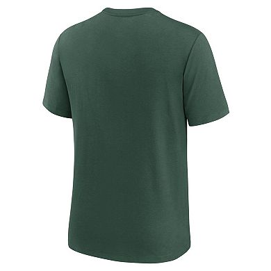 Men's Nike Green Green Bay Packers Rewind Playback Logo Tri-Blend T-Shirt