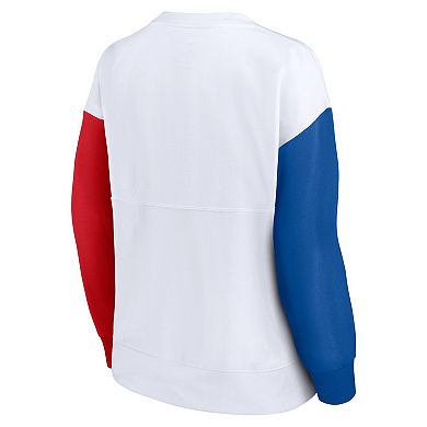 Women's Fanatics Branded White Chicago Cubs Series Pullover Sweatshirt