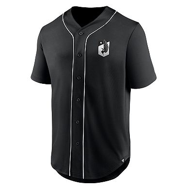 Men's Fanatics Branded Black Minnesota United FC Third Period Fashion Baseball Button-Up Jersey