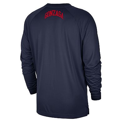 Men's Nike Navy Gonzaga Bulldogs Basketball Spotlight Performance Raglan T-Shirt