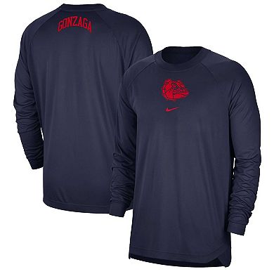 Men's Nike Navy Gonzaga Bulldogs Basketball Spotlight Performance Raglan T-Shirt