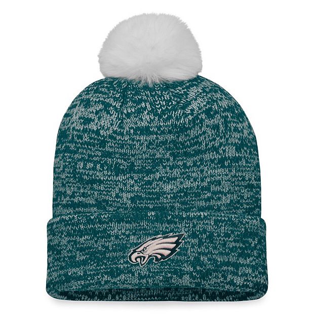 Women's Philadelphia Eagles Sh*t That I Knit Black Custom Logo Cuffed Knit  Hat with Pom