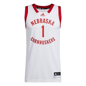 Men's adidas #1 White Nebraska Huskers Team Swingman Jersey