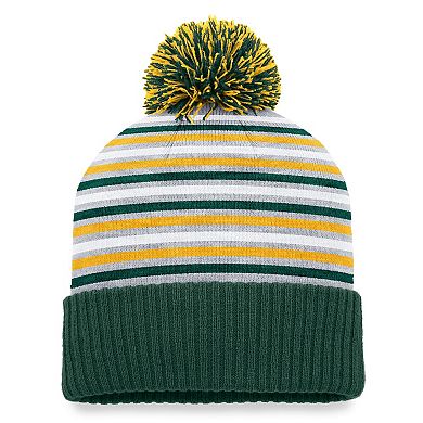 Men's Top of the World Green NDSU Bison Dash Cuffed Knit Hat with Pom