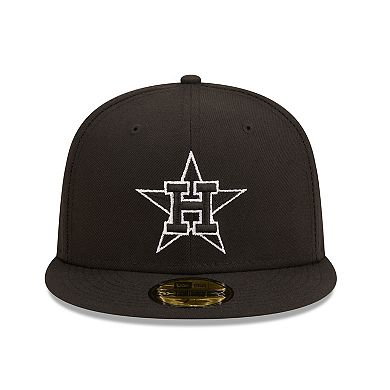 Men's New Era Houston Astros Black on Black Dub 59FIFTY Fitted Hat