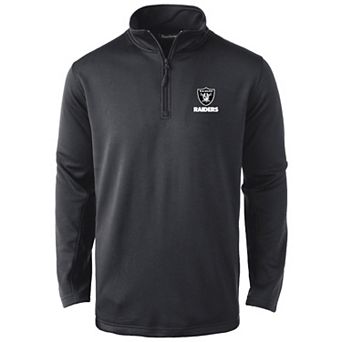 Men's Dunbrooke Black Las Vegas Raiders All-Star Tech Quarter-Zip Top