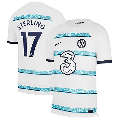 Men's Nike Raheem Sterling White Chelsea 2022/23 Away Breathe Stadium Replica Player Jersey