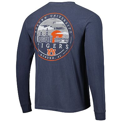 Men's Navy Auburn Tigers Circle Campus Scene Long Sleeve T-Shirt