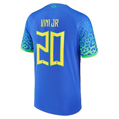 Men's Nike Vinicius Junior Blue Brazil National Team 2022/23 Replica Away Jersey