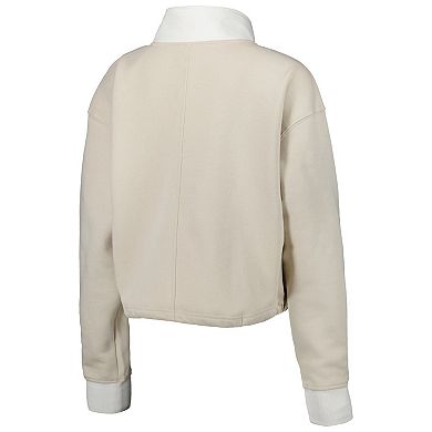 Women's Gameday Couture Tan/White Florida Gators Color-Block Quarter-Zip Jacket